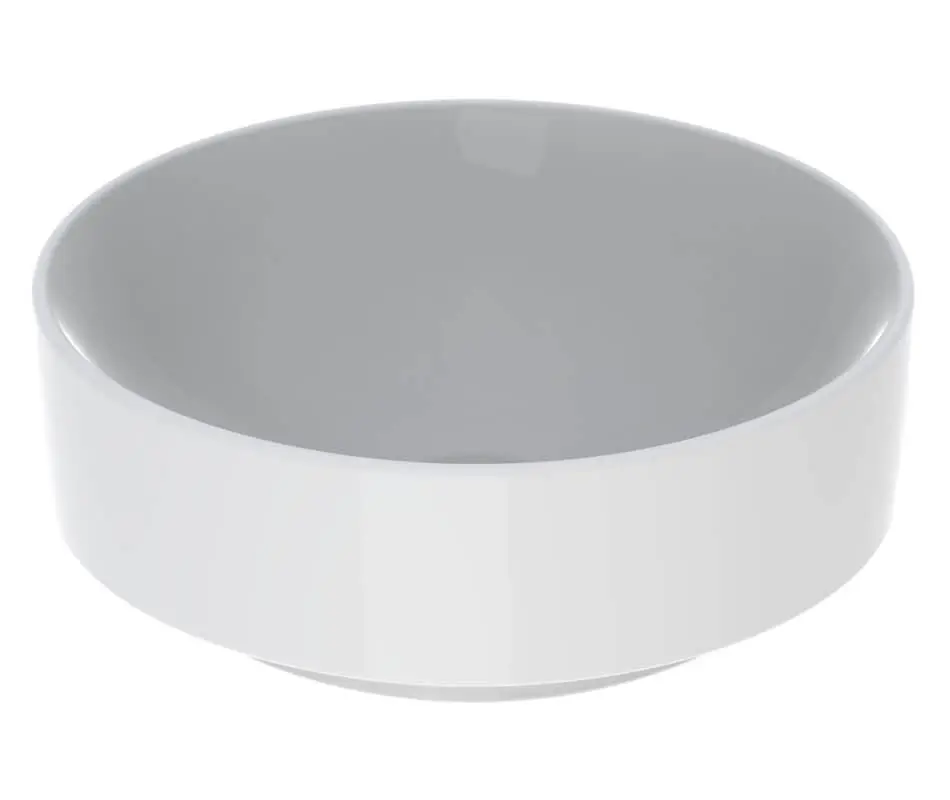 Geberit VariForm - uzliekamā izlietne, diametrs 40 cm, bez pārplūdes, bez jaucējkrāna cauruma, balta 500.768.01.2