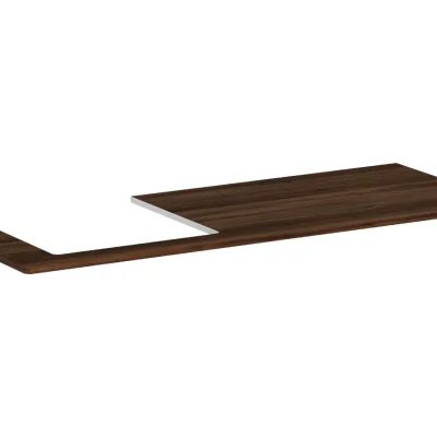 Hansgrohe Xelu Q - izlietnes virsma 136x55 cm, izgriezums pa kreisi, tumšs valrieksts 54097630