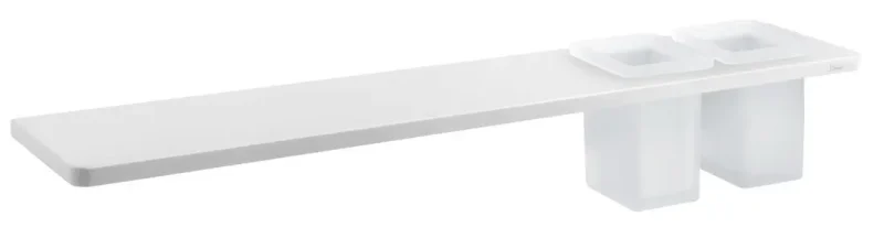 Sapho Abeline - plaukts ar glāzēm, 60 cm, balts matēts AE602-0101-01