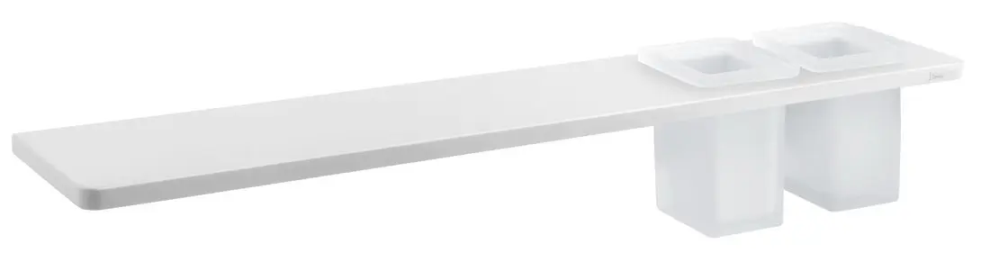 Sapho Abeline - plaukts ar glāzēm, 60 cm, balts matēts AE602-0101-01