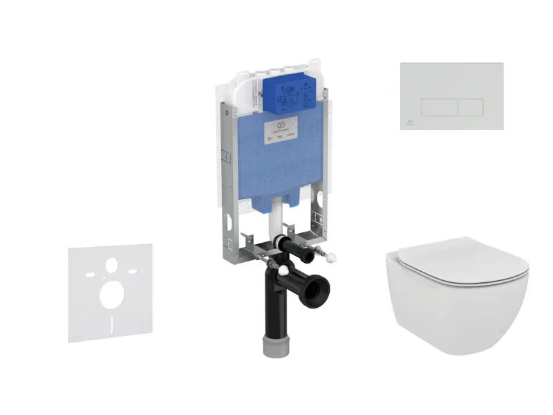 Ideal Standard ProSys - komplekts - priekšsienas elements, tualete un WC sēdeklis Tesi, vadības plate Oleas M2, hroms ProSys80M SP87