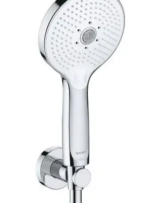 Duravit dušas - rokas dušas komplekts, turētājs un šļūtene, 3 strūklas veidi, hroms/balts UV0712001005