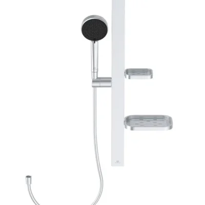 Ideal Standard ALU+ - dušas komplekts: rokas duša, stienis un šļūtene, 2 strūklas veidi, sudrabs BD586SI