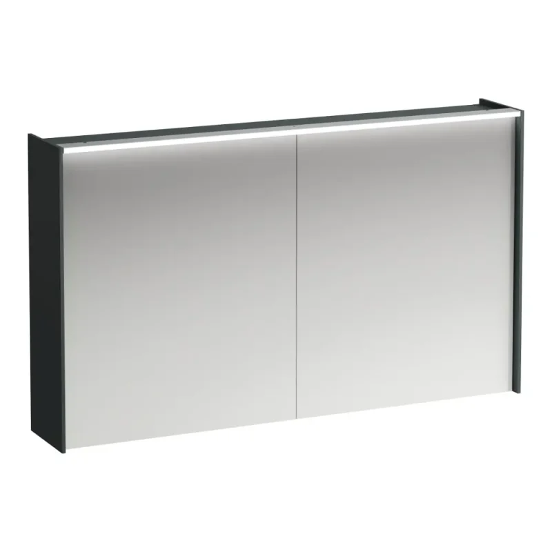 Laufen Lani - spoguļskapis ar LED apgaismojumu, 71x122x21 cm, 2 durvis, pelēks H4038221122661