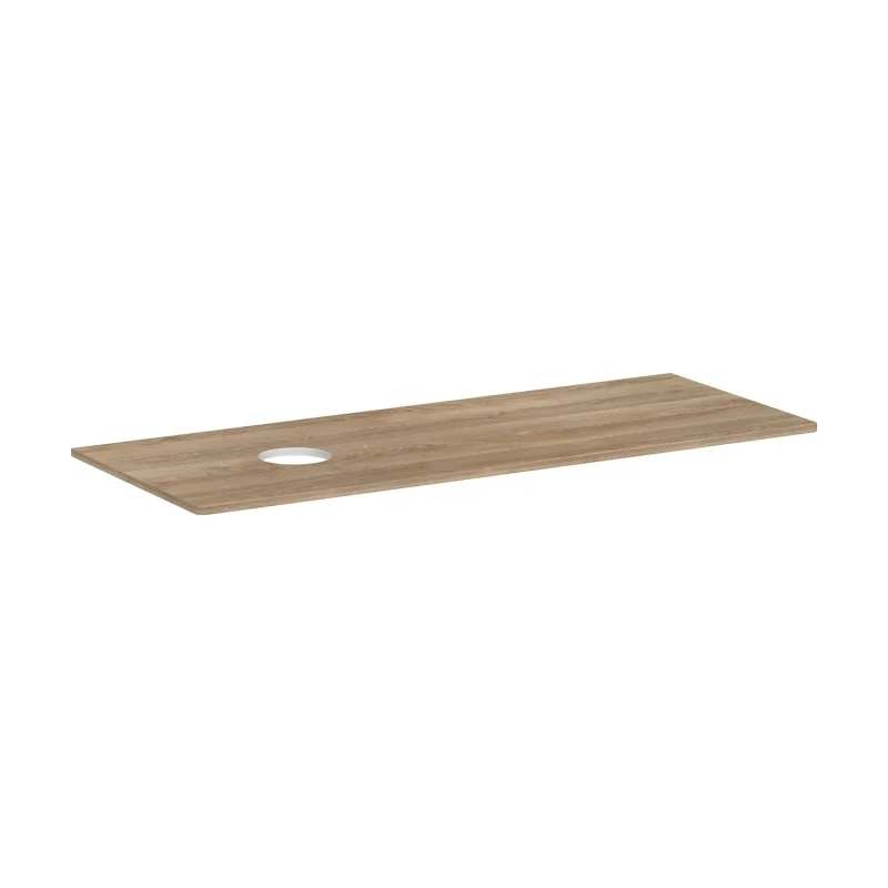 Hansgrohe Xelu Q - izlietnes plātne 136x55 cm, izgriezums kreisajā pusē, dabīgs ozols 54116230