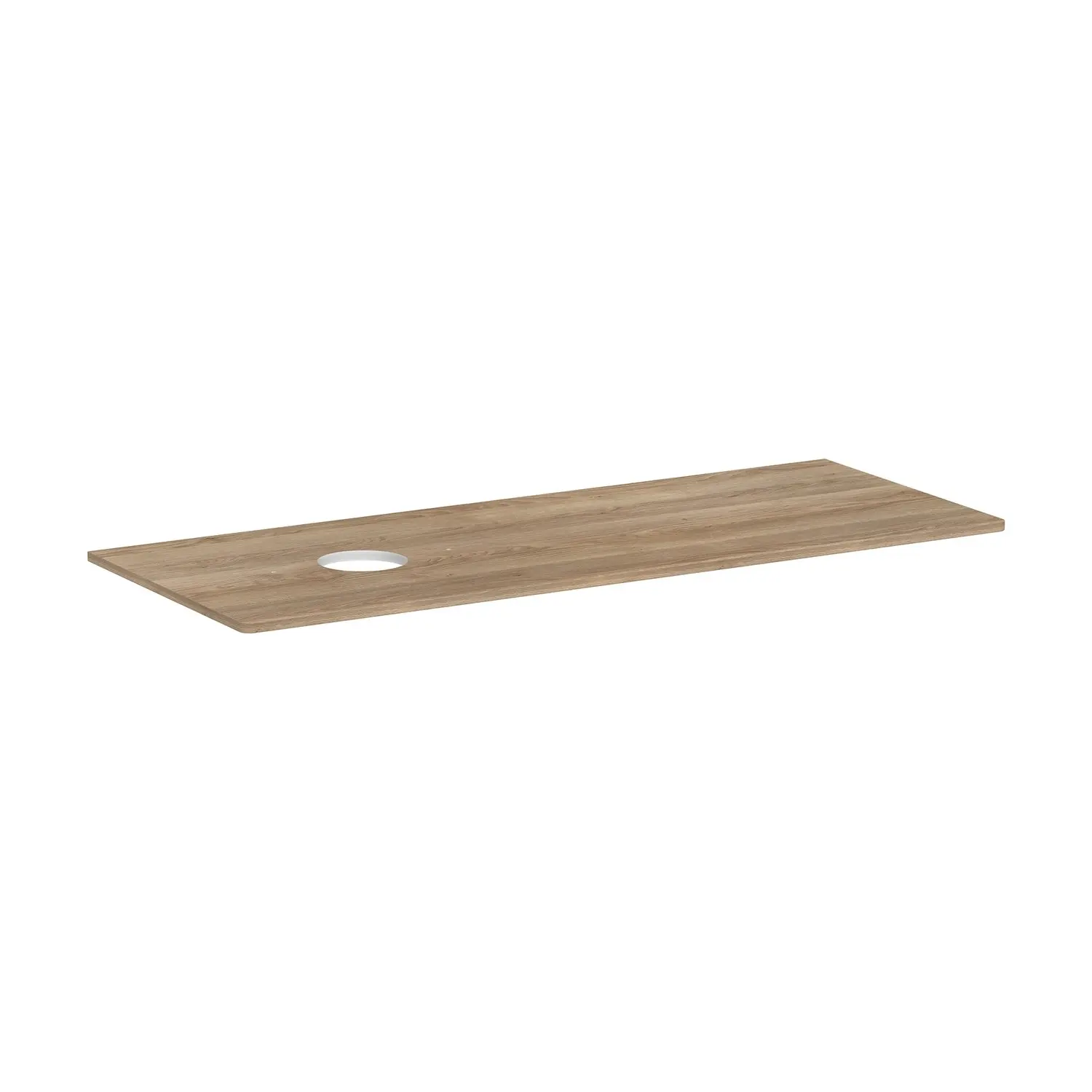 Hansgrohe Xelu Q - izlietnes plātne 136x55 cm, izgriezums kreisajā pusē, dabīgs ozols 54116230