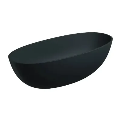OMNIRES Shell - brīvi stāvoša vanna, 175x78 cm, matēti melna SHELL175WWBLV