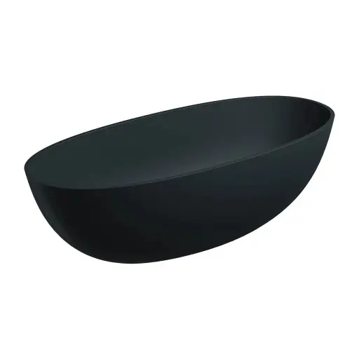 OMNIRES Shell - brīvi stāvoša vanna, 175x78 cm, matēti melna SHELL175WWBLV