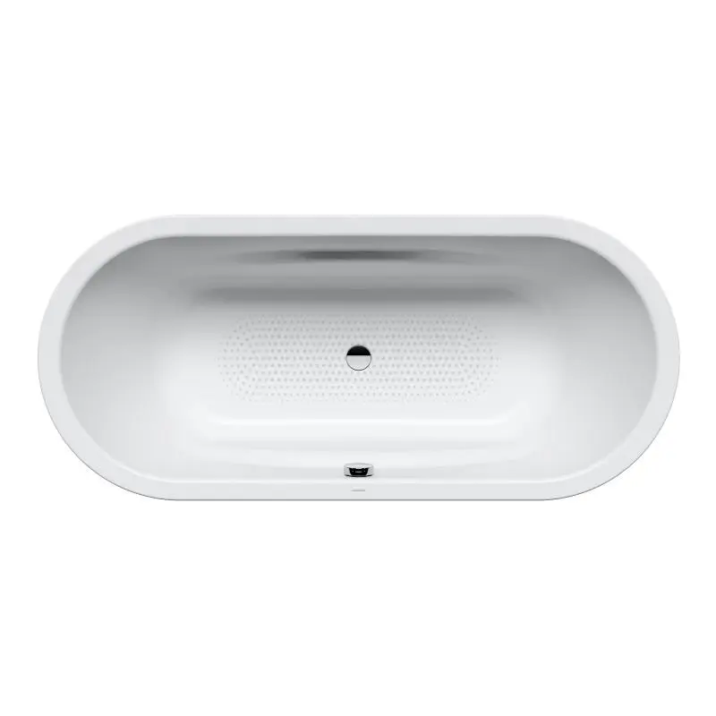 Kaldewei Ambiente - ovāla vanna Vaio Duo Oval 951, 180x80 cm, pilnībā pārklāta ar pretslīdes pārklājumu, pērļu efekts, balta 233134013001