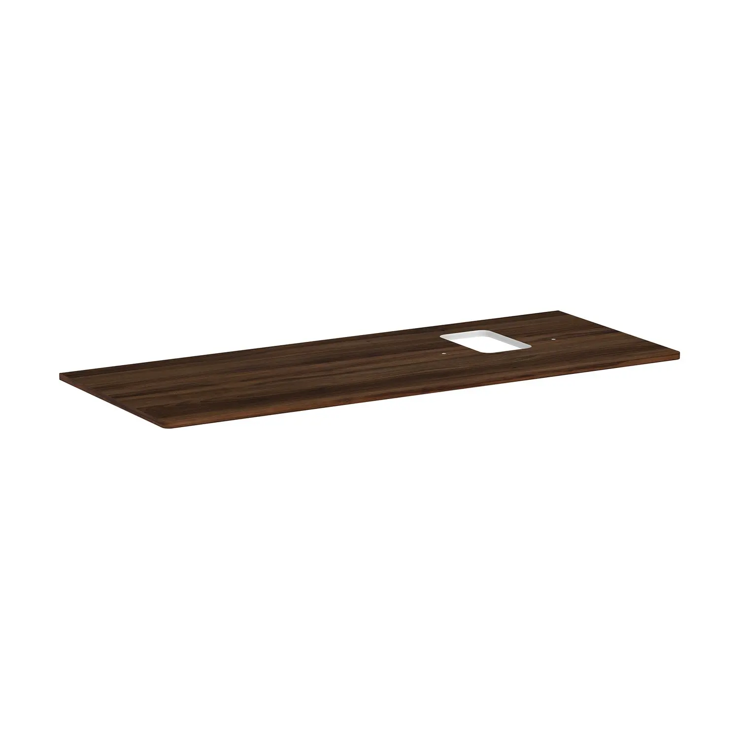 Hansgrohe Xelu Q - izlietnes plātne 136x55 cm, izgriezums labajā pusē, tumšs riekstkoks 54124630