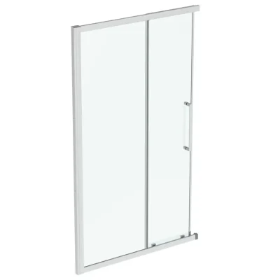 Ideal Standard i.Life - bīdāmās dušas durvis, divdaļīgas 140 cm, silver bright/caurspīdīgs stikls T4860EO