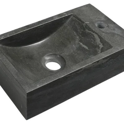Sapho Blok - rokas izlietne 40x22 cm, krāna caurums labajā pusē, bez pārplūdes, antracīts 2401-28