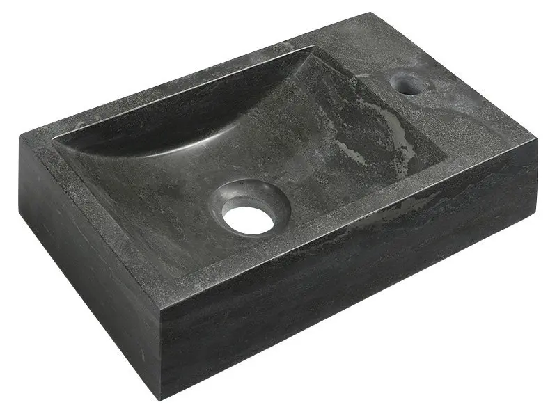 Sapho Blok - rokas izlietne 40x22 cm, krāna caurums labajā pusē, bez pārplūdes, antracīts 2401-28