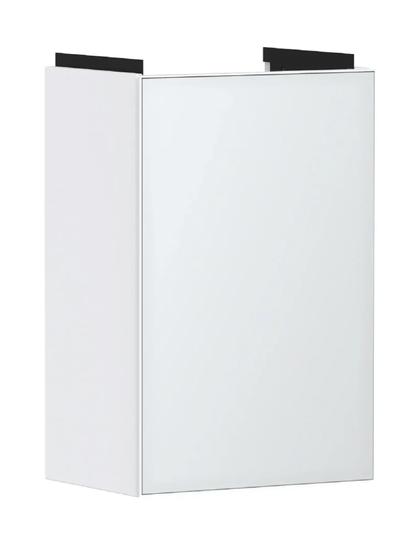 Hansgrohe Xevolos E - izlietnes skapītis 58x34x25 cm, 1 durvis, eņģes kreisajā pusē, balts matēts/balts metālisks 54166320