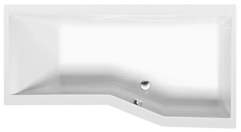 Polysan vannas - Asimetriska vanna VERSYS R, 160x84x47 cm, labā, balta 15611