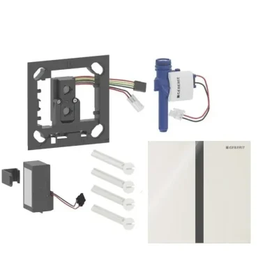 Geberit - Elektroniska pisuāra skalošanas vadība tips 40, darbība ar baterijām, easy to clean, Bluetooth, stikls/smilšu pelēks 116.237.JL.1