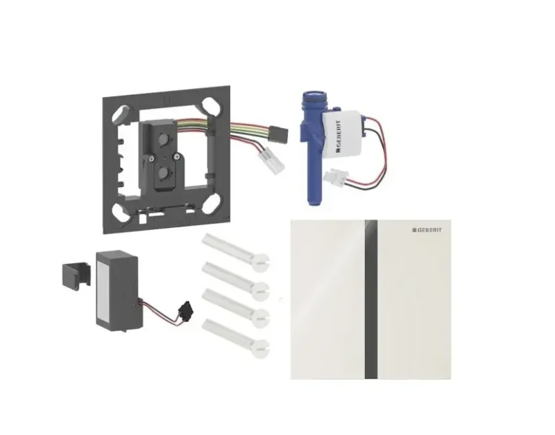 Geberit - Elektroniska pisuāra skalošanas vadība tips 40, darbība ar baterijām, easy to clean, Bluetooth, stikls/smilšu pelēks 116.237.JL.1