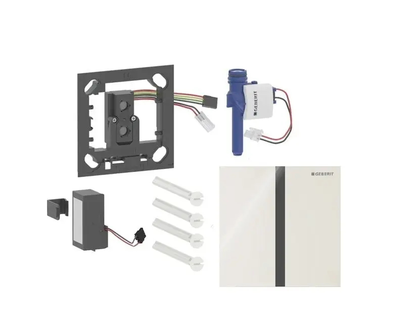Geberit - Elektroniska pisuāra skalošanas vadība tips 40, darbība ar baterijām, easy to clean, Bluetooth, stikls/smilšu pelēks 116.237.JL.1