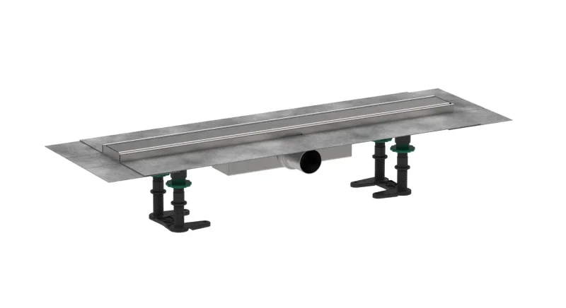 Hansgrohe RainDrain Compact - dušas noteka 60 cm, ar režģi, matēts nerūsējošais tērauds 56162800