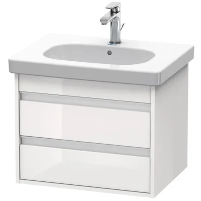 Duravit Ketho - izlietnes skapītis 48x60x46 cm, 2 atvilktnes, balts spīdīgs KT665002222
