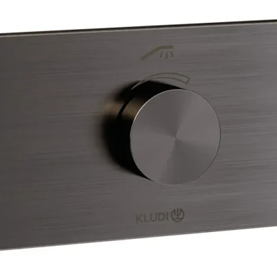 Kludi Tronic - zemapmetuma termostata maisītājs, 2 patērētājiem, birstēts gunmetal 38300N2-00