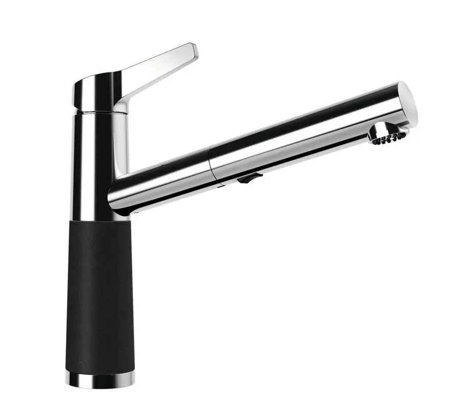 SCHOCK SC-510 - virtuves izlietnes maisītājs ar izvelkamu dušu, Onyx/hroms 554120GON