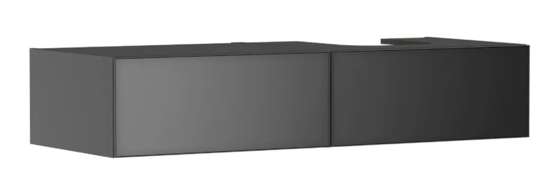 Hansgrohe Xevolos E - izlietnes skapītis, 28x137x55 cm, 2 atvilktnes, matēti pelēks/metāliski pelēks 54324770