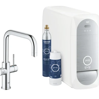 Grohe Blue Home - virtuves izlietnes maisītājs Connected, ar dzesēšanas iekārtu un ūdens filtru, hromēts 31456001