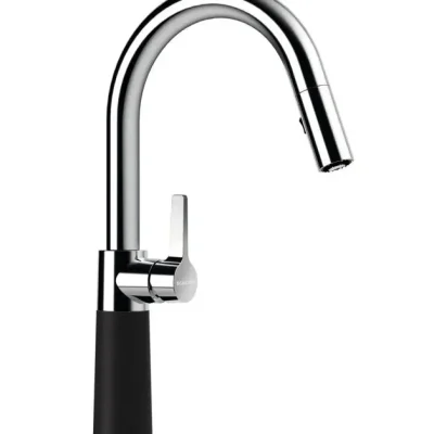 SCHOCK SC-520 - virtuves izlietnes maisītājs ar izvelkamu dušu, Nero/hroms 555120GNE