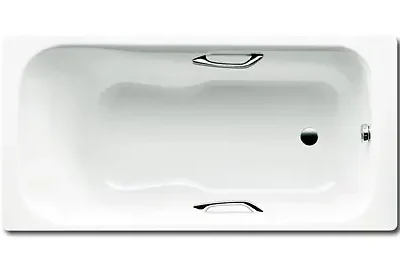 Kaldewei Ambiente - Taisnstūrveida vanna Dyna komplekts Star 621, 170x75 cm, ar rokturu atverēm, pērļu efekts, balta 226200013001