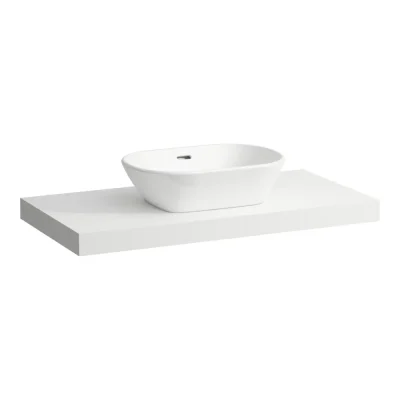 Laufen Lani - izlietnes virsma, 99 cm, izgriezums vidū, matēti balts H4046611122601