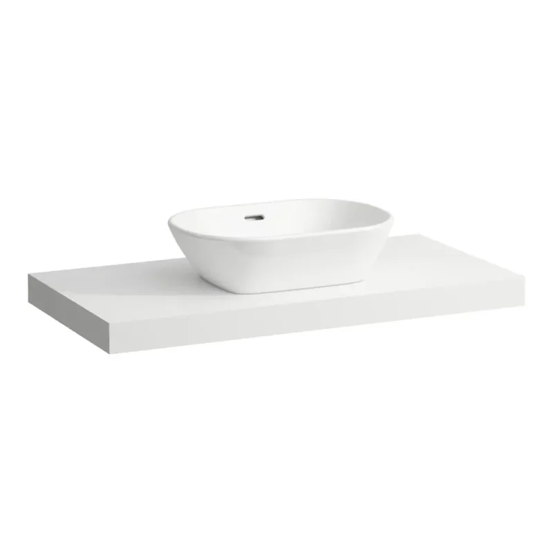 Laufen Lani - izlietnes virsma, 99 cm, izgriezums vidū, matēti balts H4046611122601