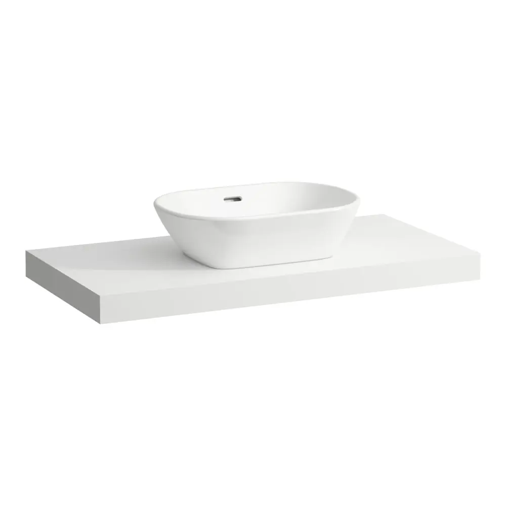 Laufen Lani - izlietnes virsma, 99 cm, izgriezums vidū, matēti balts H4046611122601