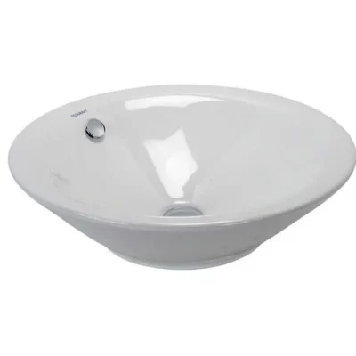 Duravit Starck 1 - izlietne - diametrs 53 cm, ar pārplūdi, ar WonderGliss, balta 04085300001