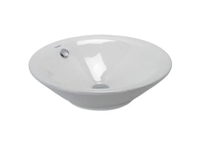 Duravit Starck 1 - izlietne - diametrs 53 cm, ar pārplūdi, ar WonderGliss, balta 04085300001