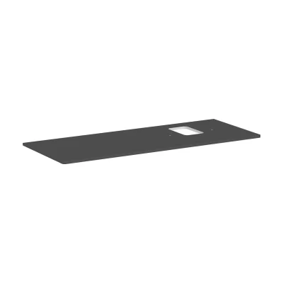 Hansgrohe Xelu Q - izlietnes plātne 136x55 cm, izgriezums labajā pusē, matēti pelēka 54124910