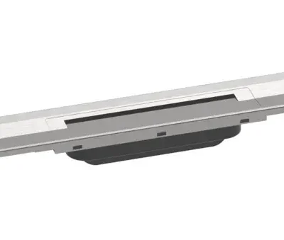 Hansgrohe RainDrain Flex - dušas noteka 1000 ar nerūsējošā tērauda resti, saīsināma, montāžai pie sienas, matēts nerūsējošais tērauds 56053800