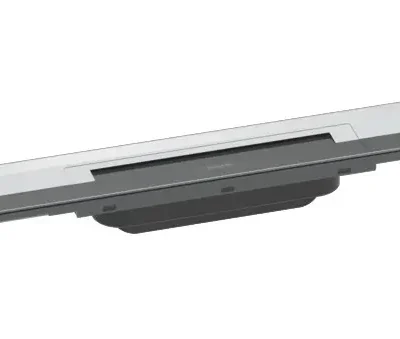 Hansgrohe RainDrain Flex - dušas noteka 1000 ar nerūsējošā tērauda resti, saīsināma, montāžai pie sienas, hromēts 56053000