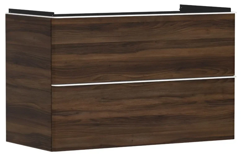 Hansgrohe Xelu Q - izlietnes apakšskapītis, 63x98x50 cm, 2 atvilktnes, tumšs valrieksts/balts matēts 54034700