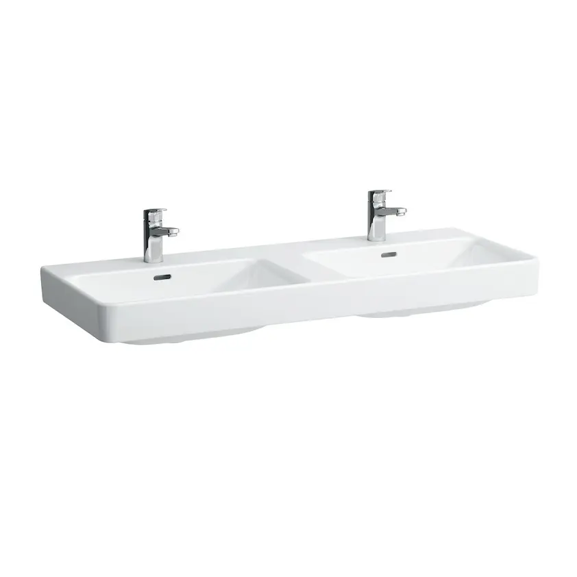 Laufen Pro S - dubultizlietne 120x47 cm, ar 2 caurumiem jaucējkrāniem, balta H8149660001041