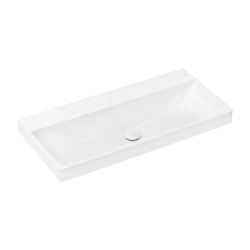 Hansgrohe Xelu Q - izlietne 100x48 cm, bez pārplūdes, bez cauruma jaucējkrānam, SmartClean, balta 61038450