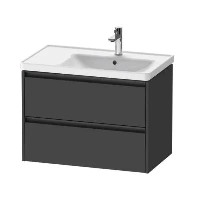 Duravit Ketho.2 - izlietnes skapītis, 55x78x46 cm, 2 atvilktnes, grafīts matēts K25286049490000