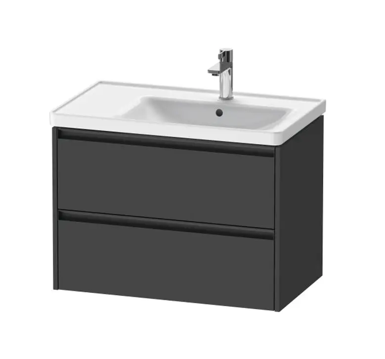 Duravit Ketho.2 - izlietnes skapītis, 55x78x46 cm, 2 atvilktnes, grafīts matēts K25286049490000