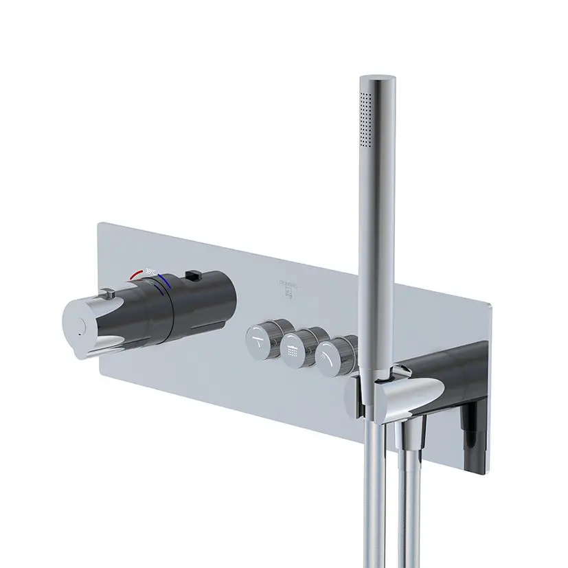 Steinberg 390 - zemapmetuma termostata maisītājs, 3 patērētājiem, ar korpusu, hroms 390 4232 2
