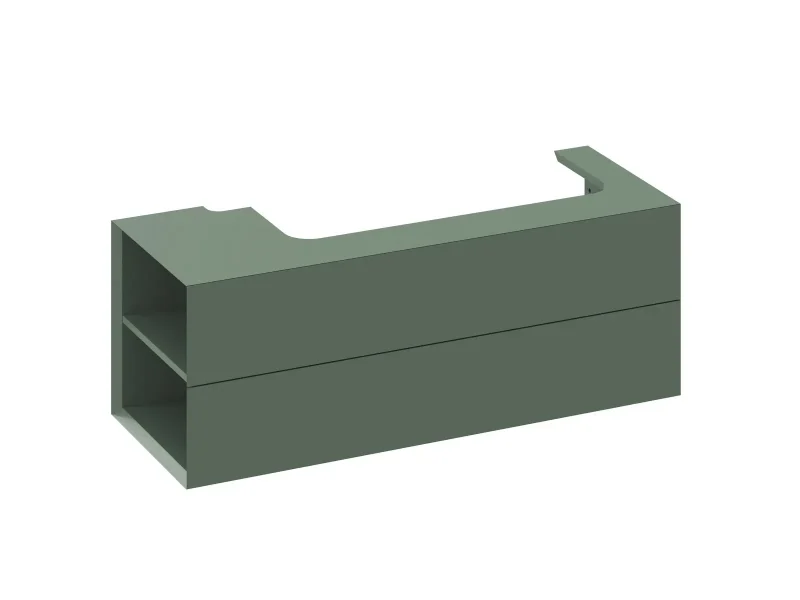 Ravak Lite - izlietnes skapītis 120x45x43 cm, 2 atvilktnes, Grey Green X000001882