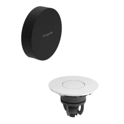 Hansgrohe Flexaplus - gatavs komplekts vannas ieplūdei, noteces un pārplūdes garnitūra, Push-Open, matēti melns/augsti spīdīgs balts 58187670
