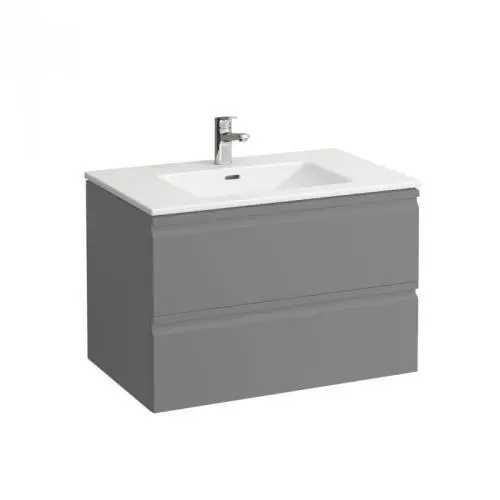 Laufen Pro S - izlietne ar zemizlietnes skapi, 80x50 cm, 2 atvilktnes, grafīta matēts H8619634801041
