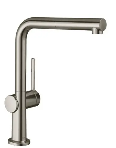 Hansgrohe M54 - izlietnes maisītājs Talis, ar izvelkamu izteku, nerūsējošais tērauds 72808800