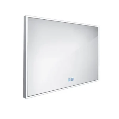 Nimco spogulis - spogulis ar LED apgaismojumu, 100x70 cm, skārien sensors, alumīnijs ZP 13004VX