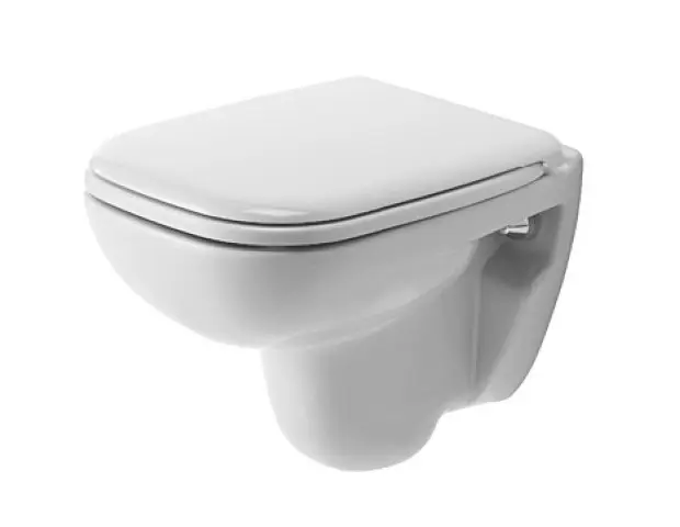 Duravit D-Code - pie sienas montējams WC Compact, ar HygieneGlaze, alpu balts 22110920002